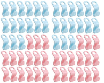 Coat Hooks - 60 pieces - Hangers/Hooks - Pink and Blue - Thickened S-shaped V1188-ZXY-131-065