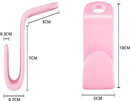 Coat Hooks - 60 pieces - Hangers/Hooks - Pink and Blue - Thickened S-shaped V1188-ZXY-131-065