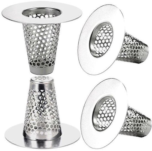 Bathroom Drain Filters - For 1.2-1.6 Inch Drain Holes - Small 1 Inch Conical Stainless Steel Filter - Pack of V1188-ZXY-131-074