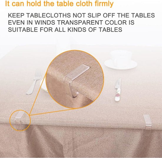 Transparent tablecloth clips - windproof tablecloth clips - Christmas family wedding party tablecloth clips - V1188-ZXY-131-075