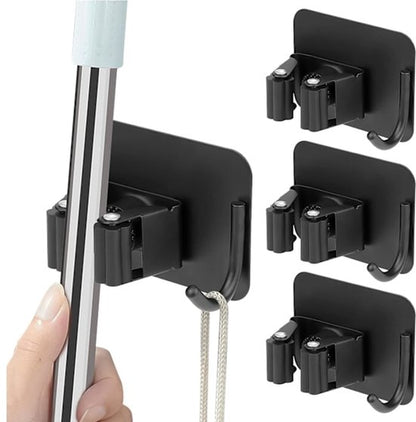 Mop hook - Wall broom hook - Wall broom holder without drilling - 4-pack V1188-ZXY-131-076