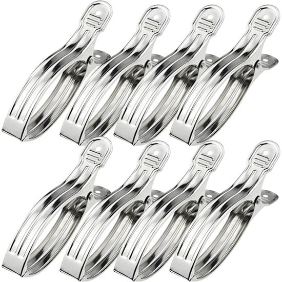 Clothes pegs - Open windproof clips - Clothes pegs - Sock racks - Quilt drying clips - 8 pieces V1188-ZXY-131-081