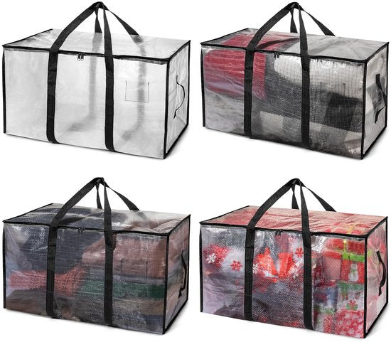 Large Moving Boxes & Storage Bags - Extra Large Moving Boxes with Backpack Straps, Zippers & Handles - Sturdy V1188-ZXY-131-082