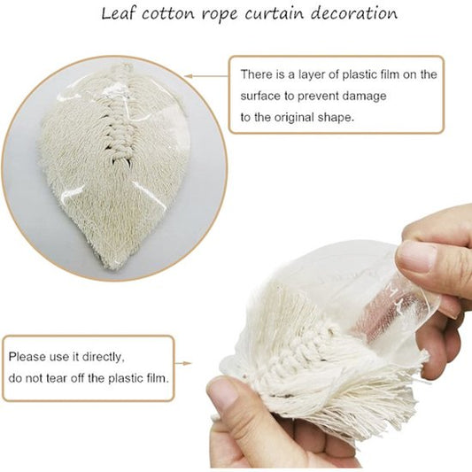 Curtain hooks - 2 sets of hand-woven curtains - curtain cords and curtain leaves V1188-ZXY-131-083