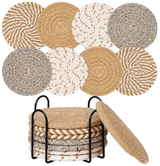 Coasters - Set of 8 - Round - Reusable V1188-ZXY-131-084