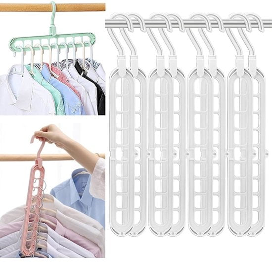 Clothes hanger - set of 8 - multifunctional, space-saving smart hanger - 9 positions V1188-ZXY-131-085