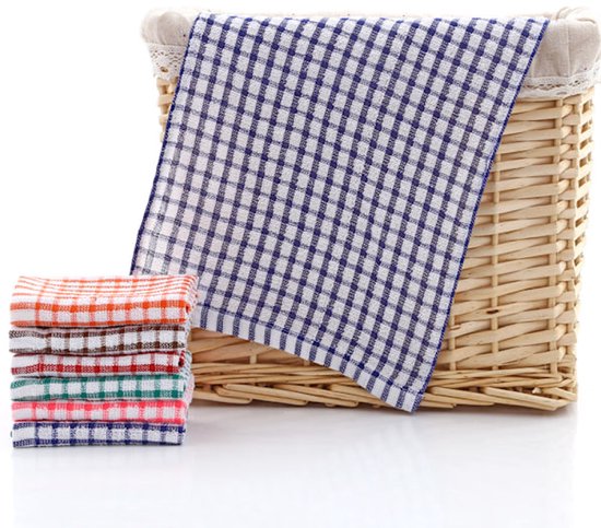 Tea towels - Cotton kitchen towels - Absorbent clean - Tea towels - Kitchen - 6-pack V1188-ZXY-131-099