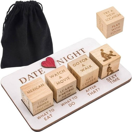 Romantic Date Night Dice Set - Romantic Couple Game - With Storage Bag - Perfect Choice for Valentine's Day, V1188-ZXY-131-102