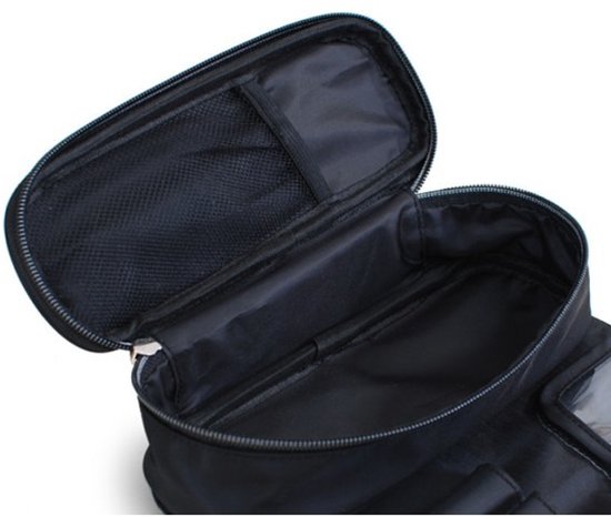Makeup Bag - Professional Foldable Travel Brush Bag - For Makeup Brushes - Black V1188-ZXY-131-103