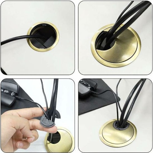 Desk Cable Hole Cover - Wireless Computer Cable Box - Cable Hole Cover - Furniture Accessories Round Cable V1188-ZXY-131-104