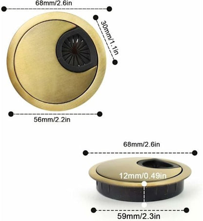 Desk Cable Hole Cover - Wireless Computer Cable Box - Cable Hole Cover - Furniture Accessories Round Cable V1188-ZXY-131-104