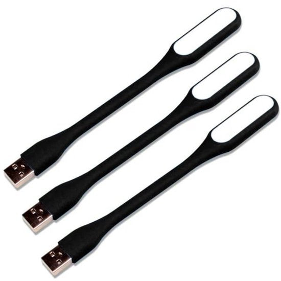 Mini USB LED Lamp - USB Laptop Lamp - Black 3-Pack V1188-ZXY-131-106