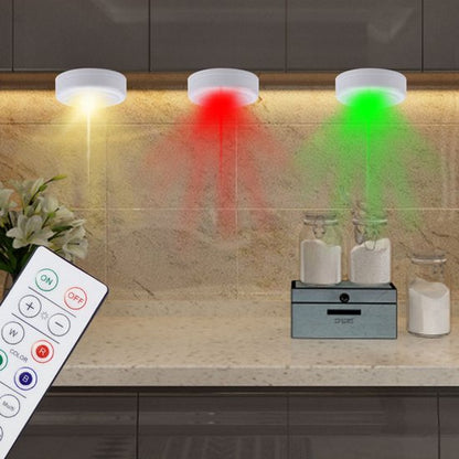 LED spotlight set - 6 stylish lights with dimming function and 2 practical remote controls - Night lights V1188-ZXY-131-108
