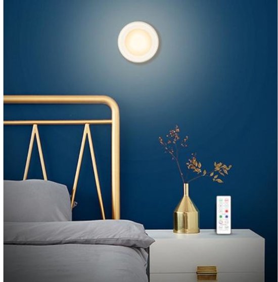 LED spotlight set - 6 stylish lights with dimming function and 2 practical remote controls - Night lights V1188-ZXY-131-108