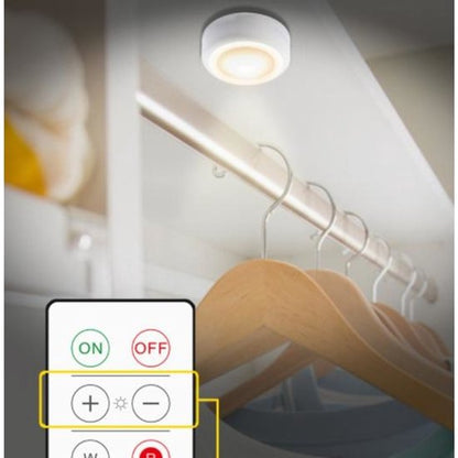 LED spotlight set - 6 stylish lights with dimming function and 2 practical remote controls - Night lights V1188-ZXY-131-108