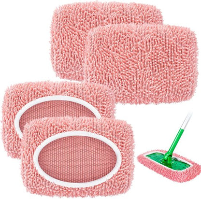 Replacement Mop Covers - Reusable Mop Cloths - For Wet and Dry Cleaning - Pack of 4 V1188-ZXY-131-113