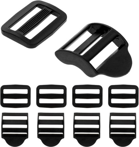 Replacement Backpack Buckles - Set of 5 - Replacement Backpack Buckles - Adjustable - Black Slide Buckles for V1188-ZXY-131-116