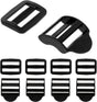 Replacement Backpack Buckles - Set of 5 - Replacement Backpack Buckles - Adjustable - Black Slide Buckles for V1188-ZXY-131-116