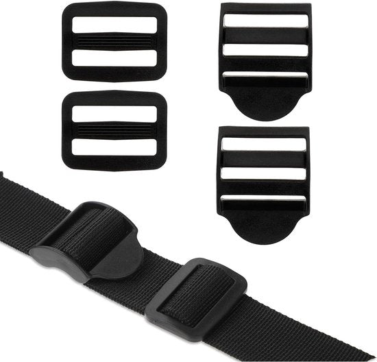 Replacement Backpack Buckles - Set of 5 - Replacement Backpack Buckles - Adjustable - Black Slide Buckles for V1188-ZXY-131-116