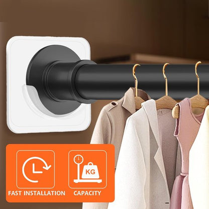 Shower rod bracket - Curtain bracket - Self-adhesive rod mounting without drilling - Transparent rod hook - V1188-ZXY-131-127
