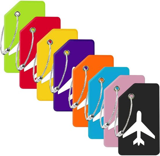 Silicone Luggage Tags - For Luggage with Stainless Steel Rings - Privacy Travel Essentials Luggage Tags - V1188-ZXY-131-130