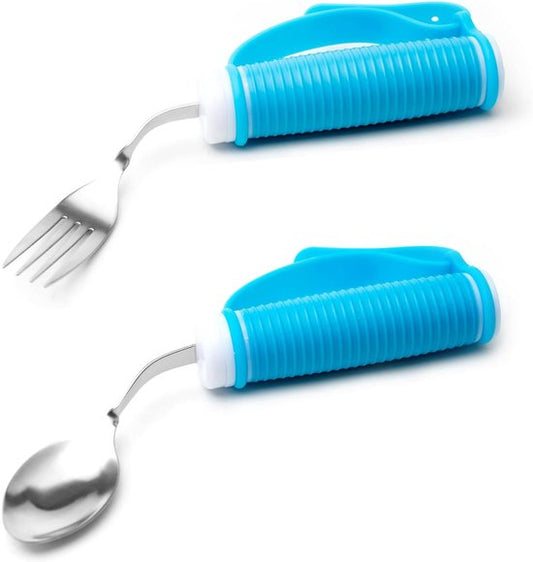 Flexible and adaptable cutlery for seniors, people with disabilities, Parkinson's disease, arthritis, hand V1188-ZXY-131-138