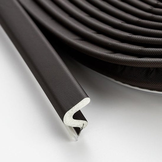 Door seal with draught excluder - Wooden door seal with V-groove - Leather strip - Environmentally friendly V1188-ZXY-131-140