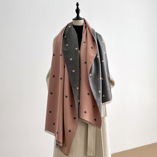 Women's scarf - Long scarf - Double-sided warm blanket - Suitable for spring, autumn and winter - 185*65cm - V1188-ZXY-131-150