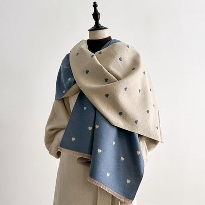 Women's scarf - Long scarf - Double-sided warm blanket - Suitable for spring, autumn and winter - 185*65cm - V1188-ZXY-131-151