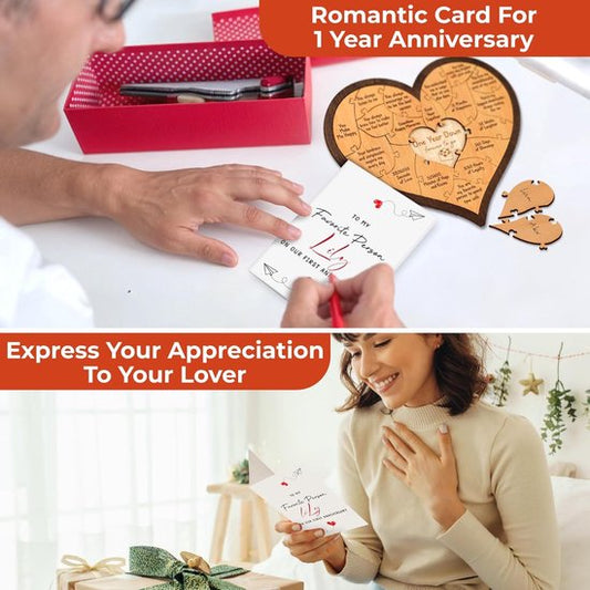 Heart-shaped puzzle - a wooden gift for a first anniversary - perfect for a boyfriend/girlfriend or V1188-ZXY-131-153