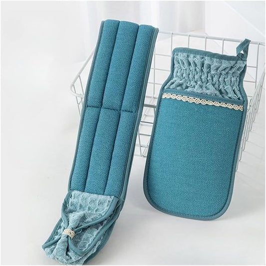 Two-Piece Bath Towel Set - Deep Cleansing Back Towel - Scrub Washcloth for Shower - Suitable for Men and V1188-ZXY-131-165