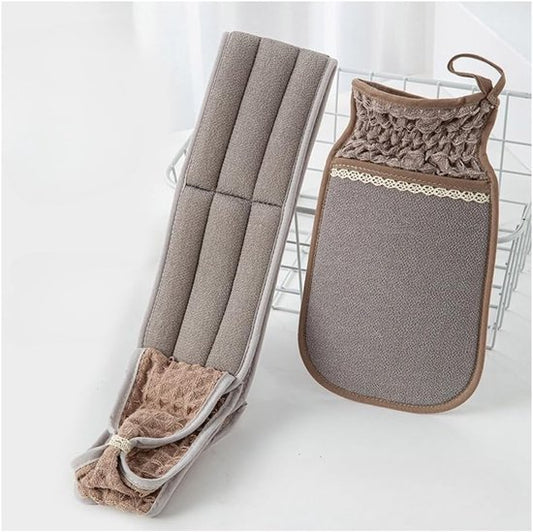 Two-Piece Bath Towel Set - Back Cleanser for Deep Skin Cleansing - Scrub Washcloth for Shower - Suitable for V1188-ZXY-131-167