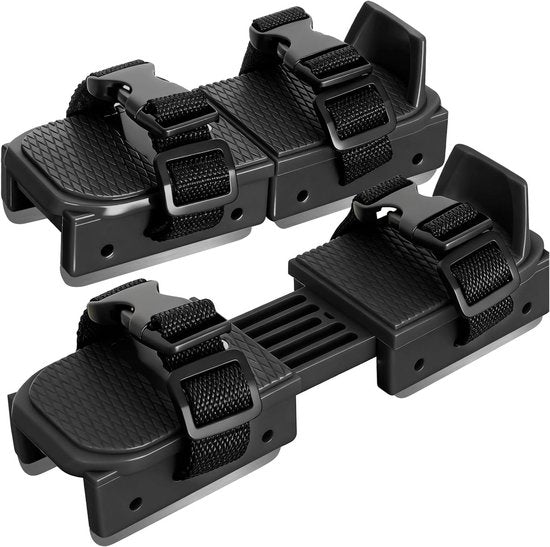 Adjustable Kids' Skates - Double Blade for Stability - With Straps & Shoe Size 16-21 - Black V1188-ZXY-131-172