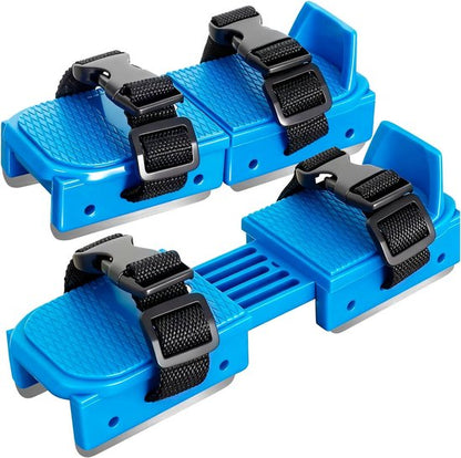 Adjustable Kids' Skates - Double Blade for Stability - With Straps & Shoe Size 16-21 - Blue V1188-ZXY-131-173