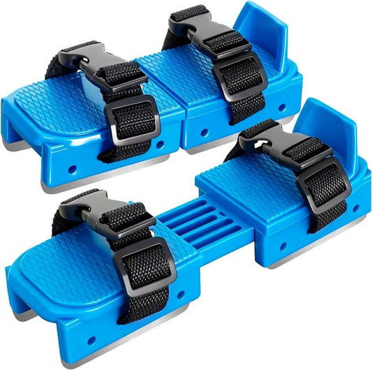 Adjustable Kids' Skates - Double Blade for Stability - With Straps & Shoe Size 16-21 - Blue V1188-ZXY-131-173