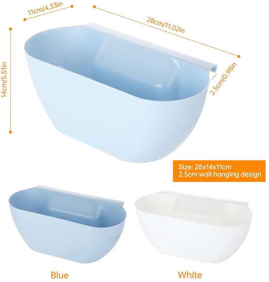 Wall-Mounted Waste Bins - Pack of 2 - Kitchen Waste Bins, Hanging Bins, Kitchen Waste Bins - Hanging Storage V1188-ZXY-131-179