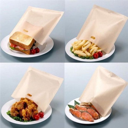 Toaster Bags - Pack of 10 - Reusable Toaster Bags - Heat Resistant Non-Stick Toaster Bags - For Baking Cheese V1188-ZXY-131-184