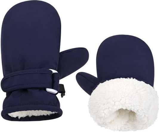 Children's ski gloves - Thick mittens with fleece lining - Windproof, heat-insulating, Velcro closure to V1188-ZXY-131-187