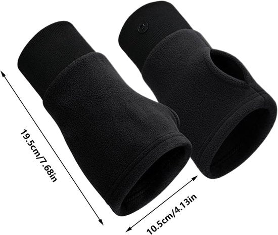 Gloves - Half-finger gloves - Warm winter gloves - Suitable for commuting, office work and driving - Black V1188-ZXY-131-189
