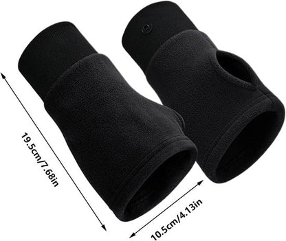 Gloves - Half-finger gloves - Warm winter gloves - Suitable for commuting, office work and driving - Black V1188-ZXY-131-189