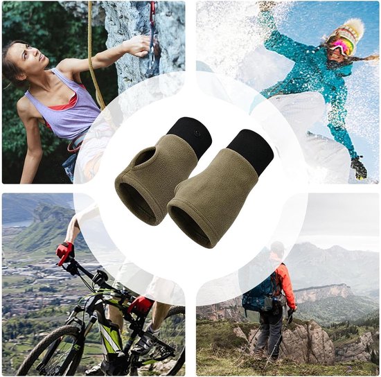 Gloves - Half-finger gloves - Warm winter gloves - Suitable for commuting, office work and driving - Green V1188-ZXY-131-190