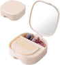 Makeup Mirror - Travel Makeup Mirror - Portable Makeup Mirror with Storage Box - Foldable Compact Mirror with V1188-ZXY-131-192