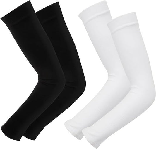Cuffs - 2 pieces - sun protection cuffs - arm protectors - UV protection - black and white V1188-ZXY-131-196