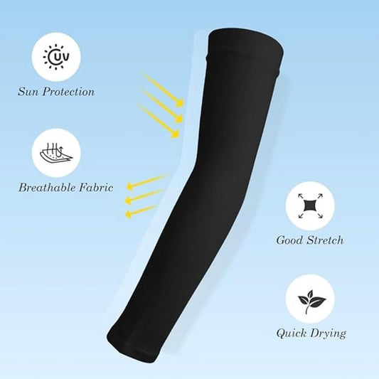 Cuffs - 2 pieces - sun protection cuffs - arm protectors - UV protection - black and white V1188-ZXY-131-196