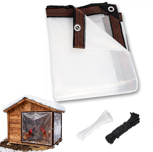 Transparent tarpaulin with eyelets, transparent tarpaulin for outdoor use, waterproof film, woven tarpaulin, V1188-ZXY-131-211