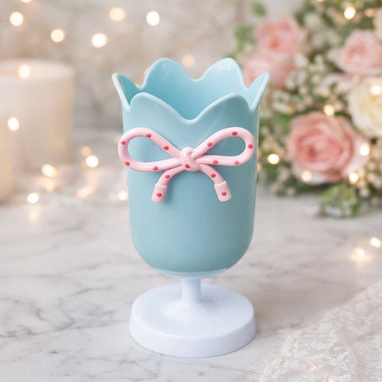 Tulip-shaped pen holder - pen rack - creative desk decoration - refined (Blue) V1188-ZXY-131-218