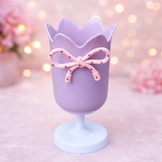 Tulip-shaped pen holder - pen rack - creative desk decoration - refined (Purple) V1188-ZXY-131-219
