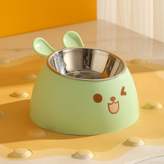 Cat Litter Box - Cat Food Bowl - Non-Slip Design - Pet Food Bowl - Plastic and Stainless Steel Design - V1188-ZXY-131-228