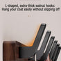Coat rack - Wall coat rack - Coat rack with hooks - Storage rack - 45 x 3 cm - Wooden coat rack - Walnut - 5 V1188-ZXY-131-240
