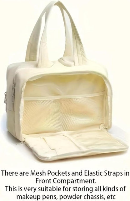 Multi-Zip Makeup Bag - Toiletry Bag - Spacious Storage, Organized Layered Design with Carry Handle - Ideal V1188-ZXY-131-251